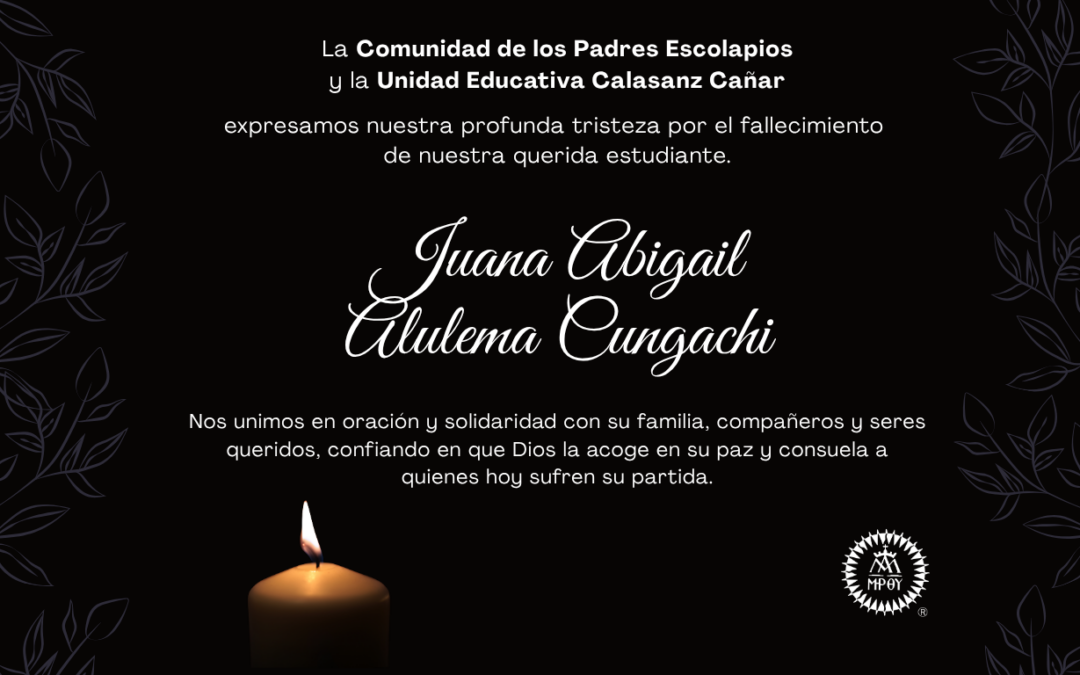Nota de condolencia: Juana Abigail Alulema Cungachi